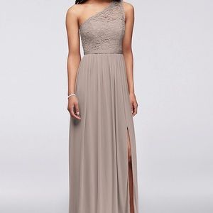 David’s Bridal One-shouldered dress